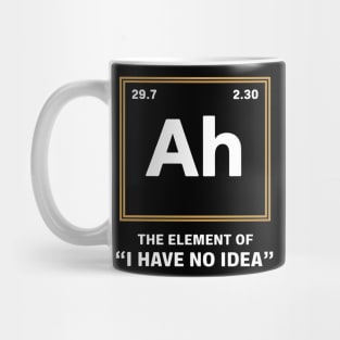 Ah The Element of I Have No Idea – Funny Science Geek Mug